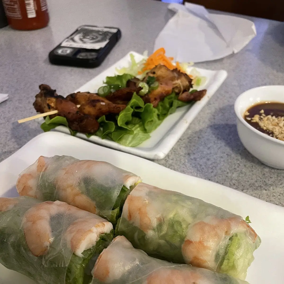 Salad Rolls and Peanut Sauce, Phở 777 Vietnamese