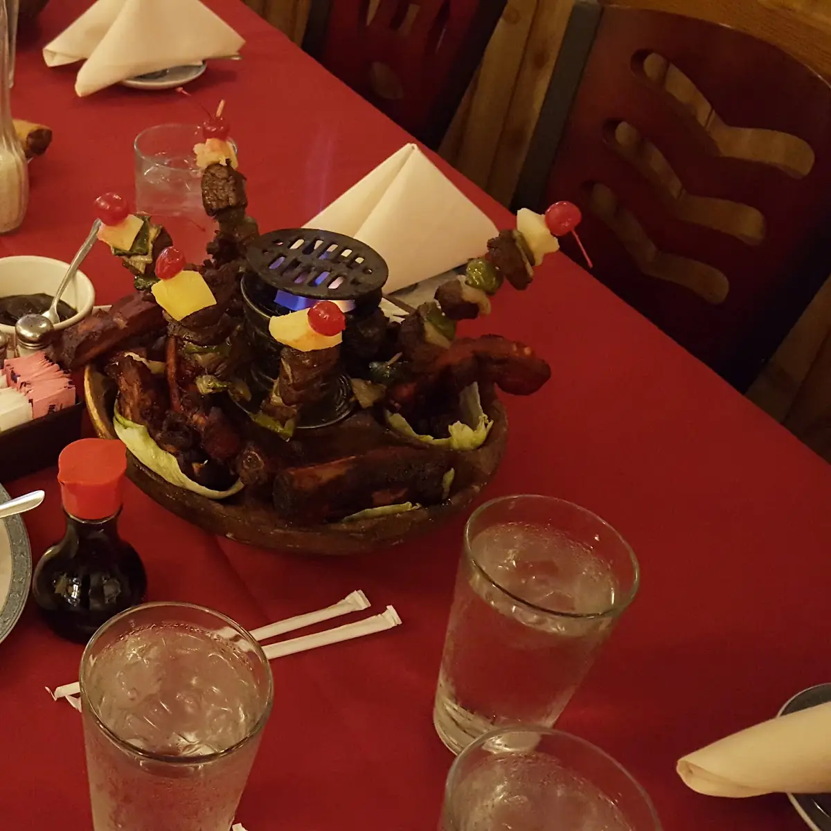 Crab Rangoon Kabobs and Egg Rolls