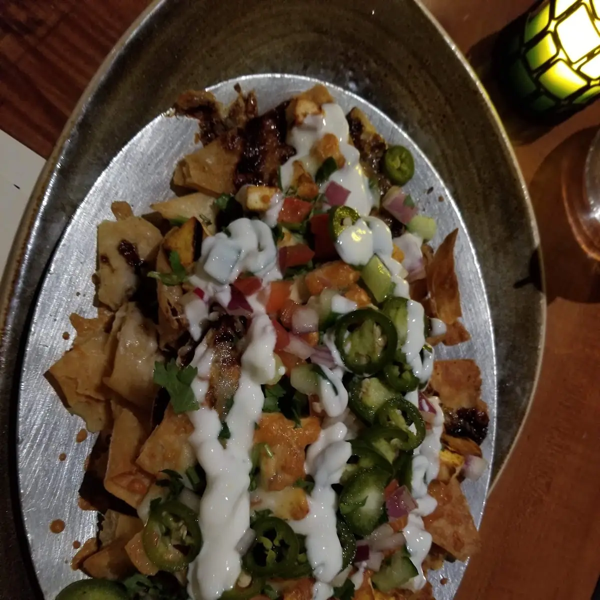 Lamb Keema Papadi Nachos