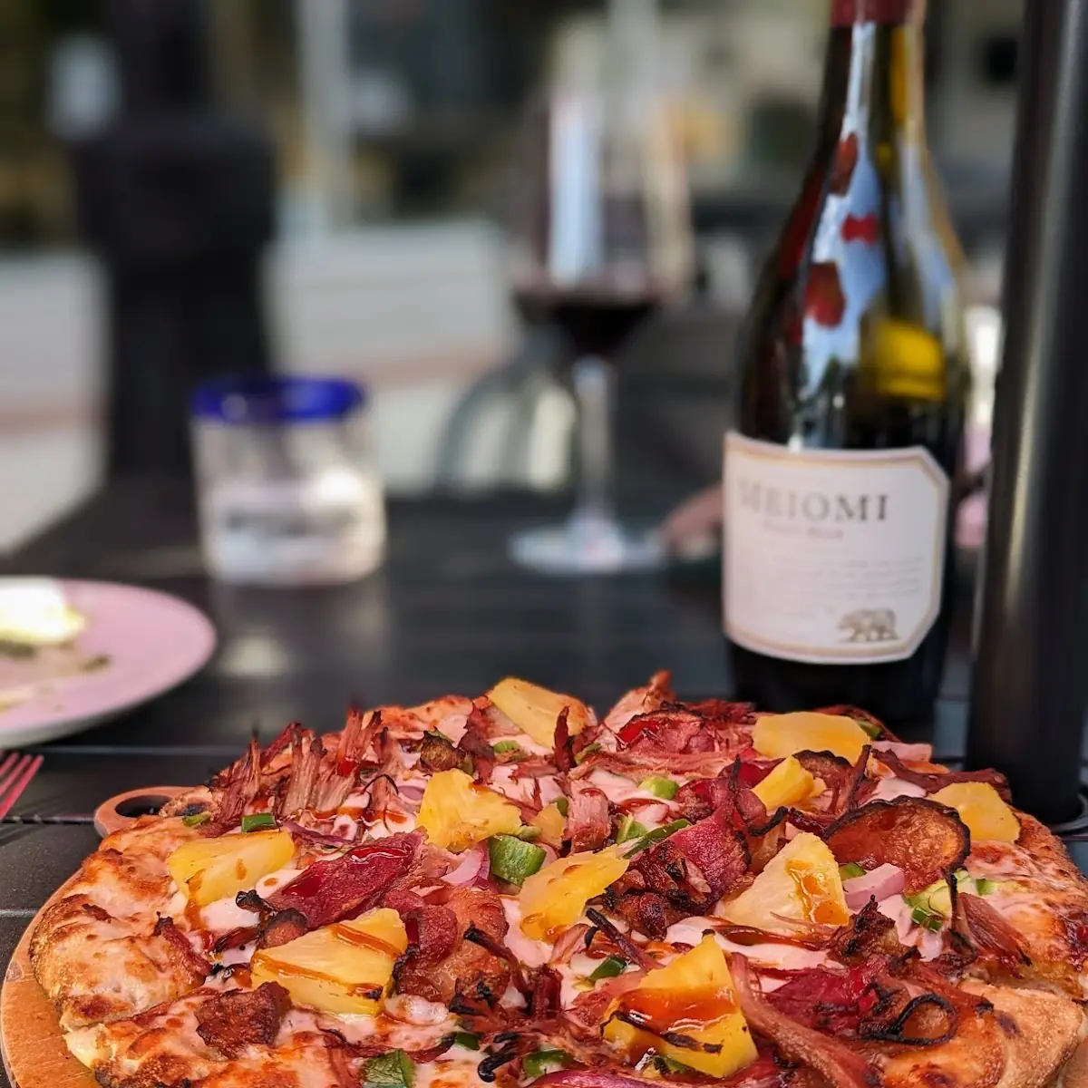 Pineapple and BBQ Pulled Pork Flatbread