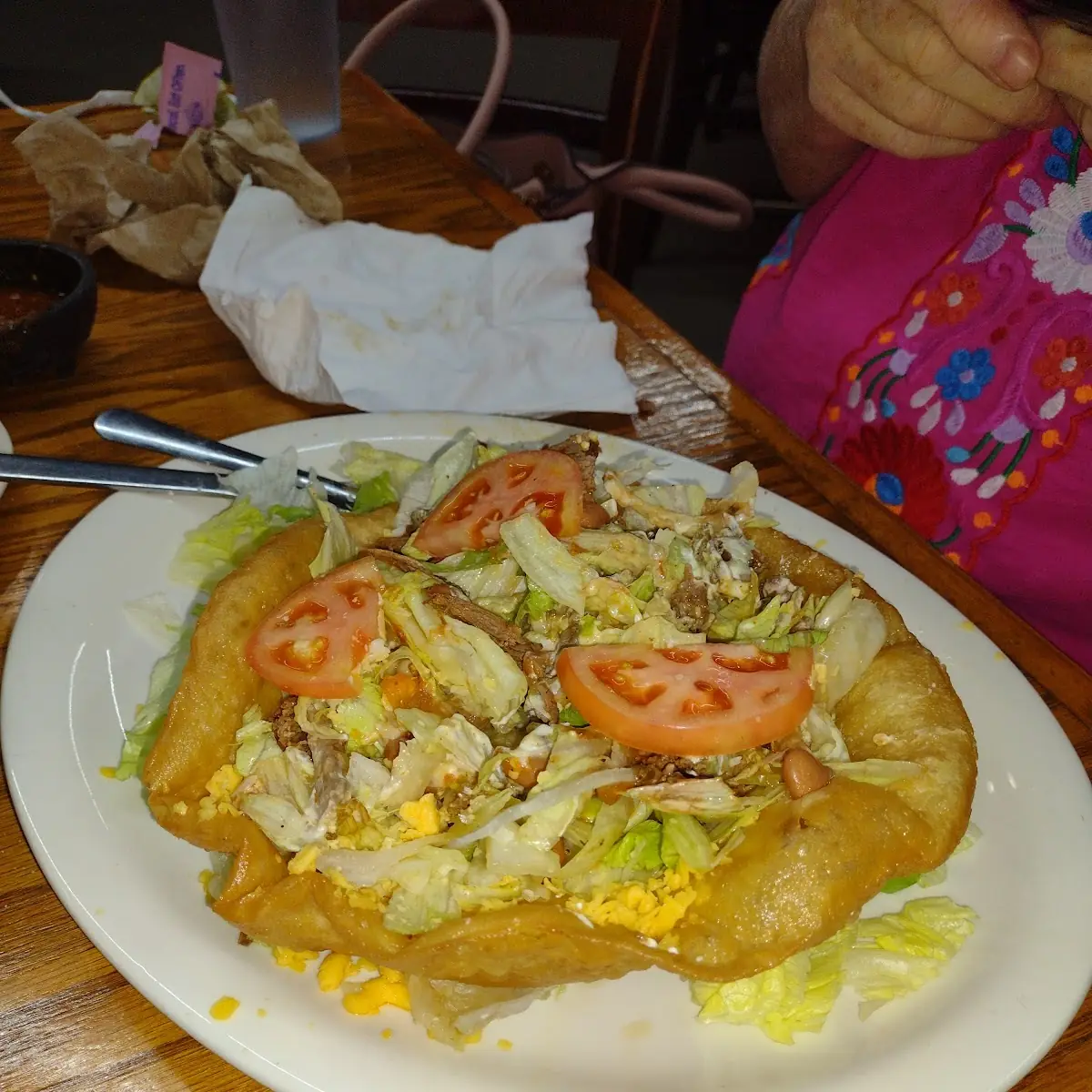 Taco Salad with Barracho Beans