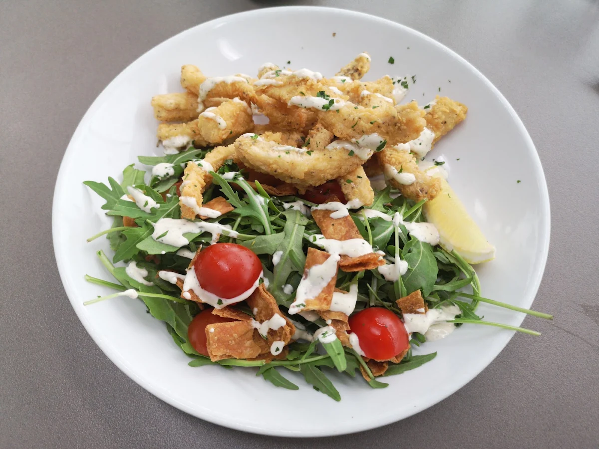 Crispy Lemon Pepper Squid Salad