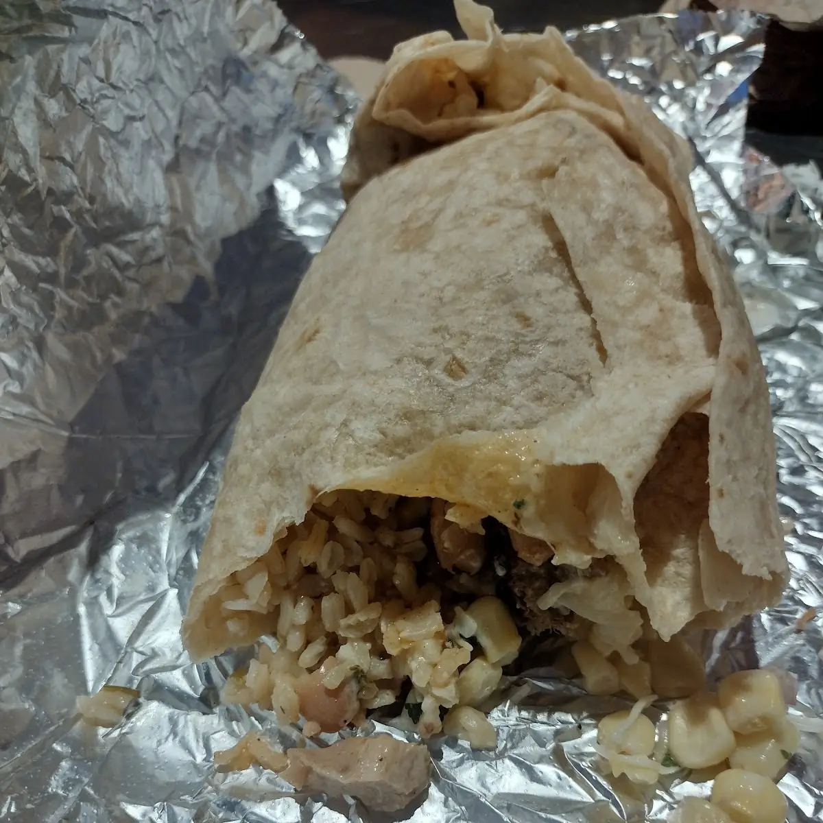 Burrito with Pinto Beans and Rice