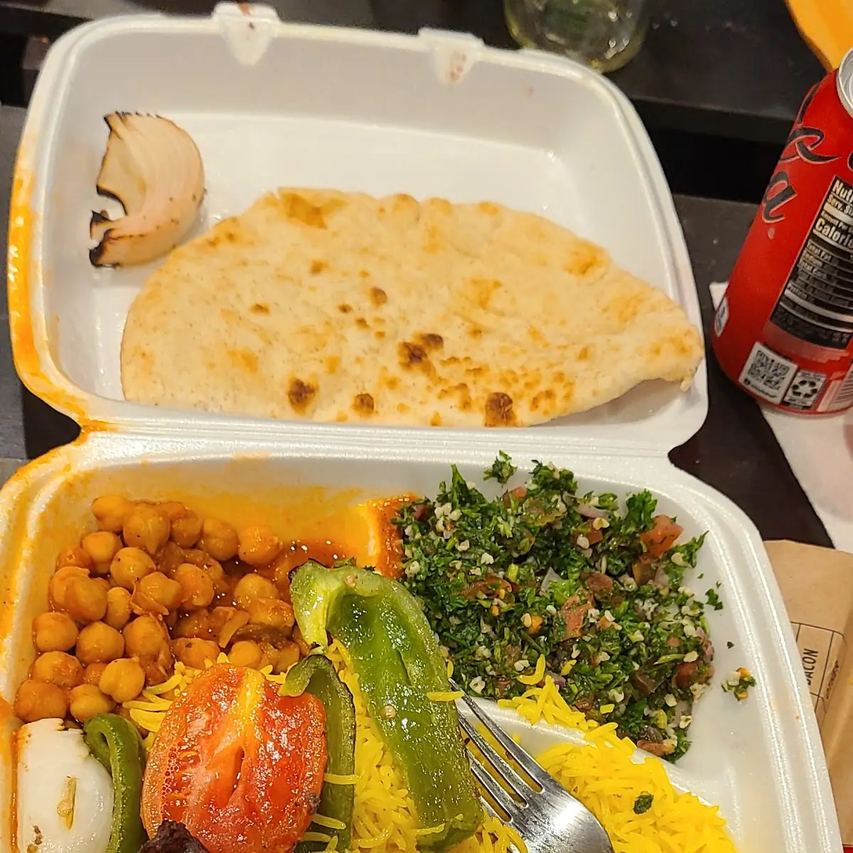 Yellow Rice and Salad