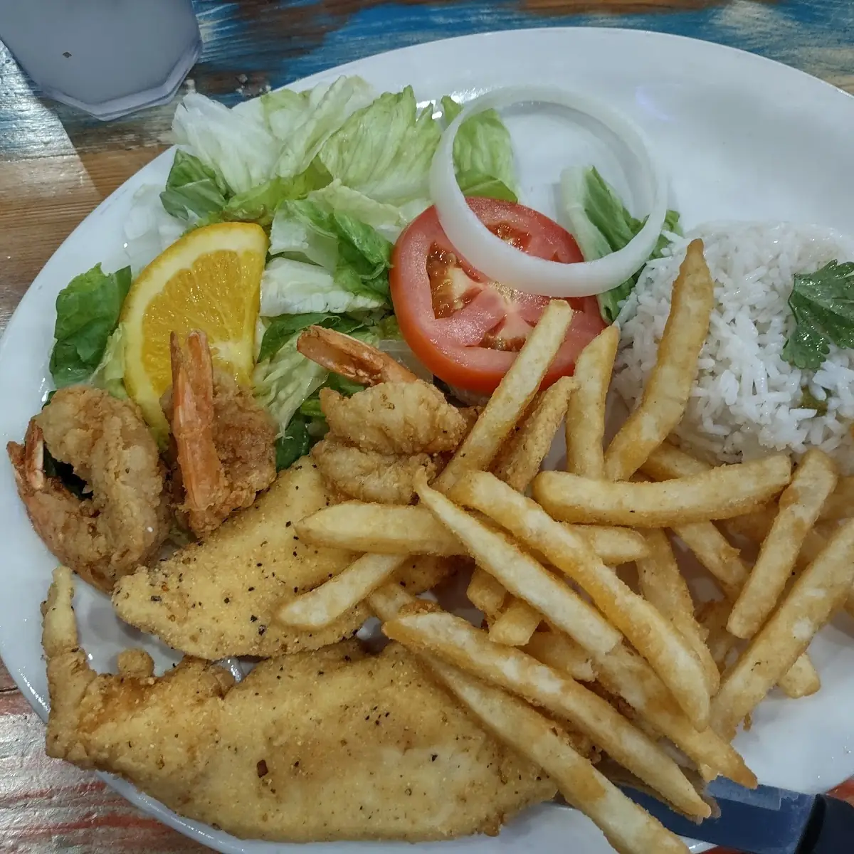 Fried Fish with Shrimp Combo