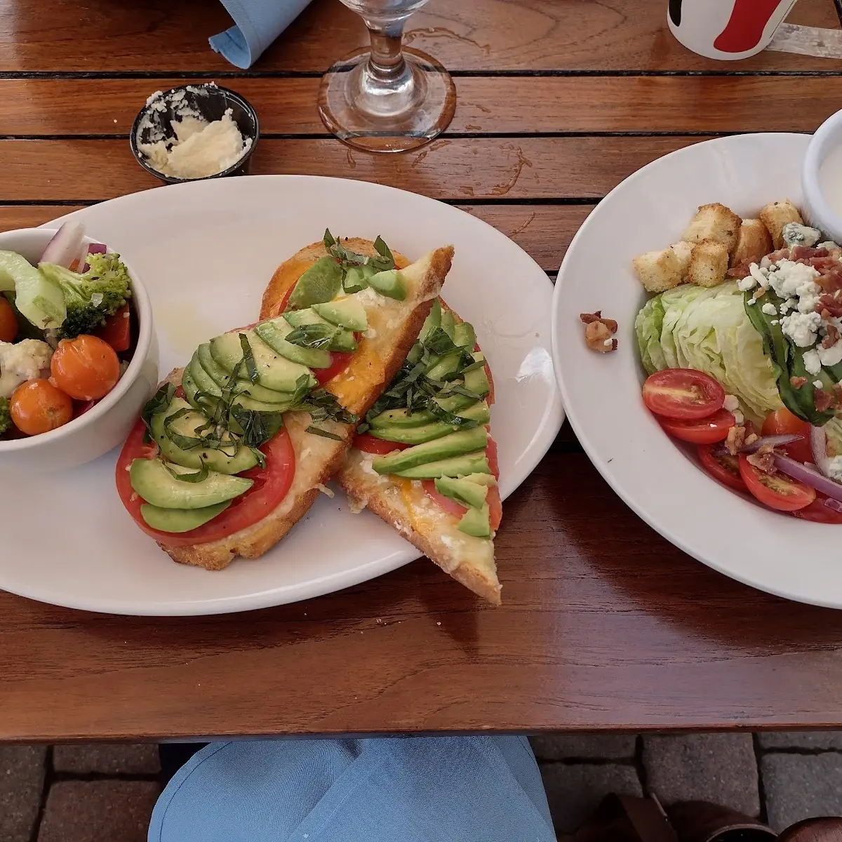 Wedge Salad and Cheese Sandwich