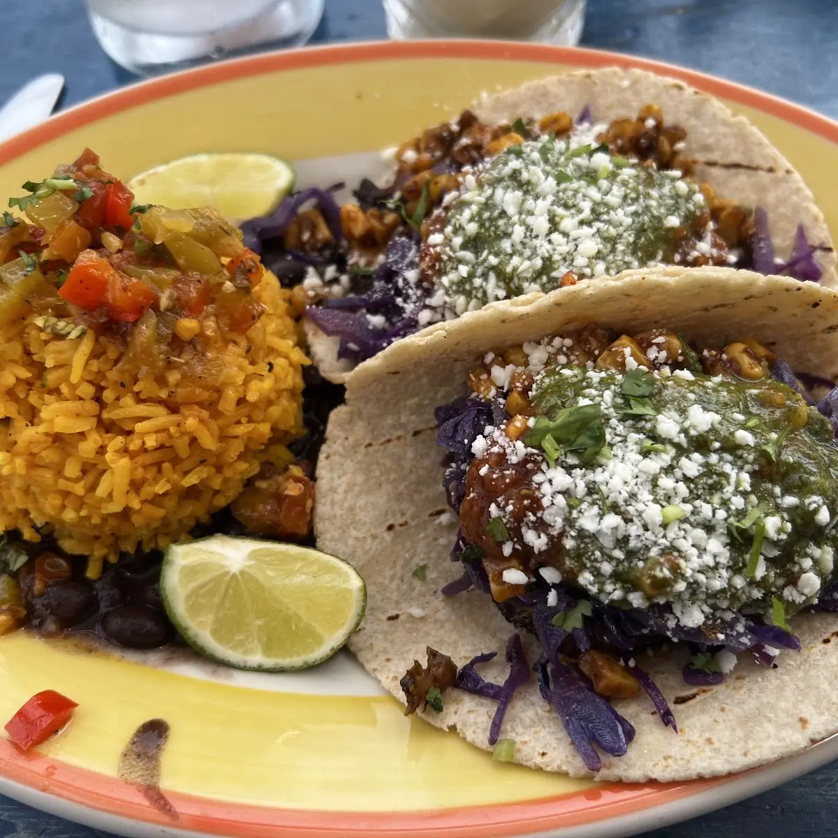 Caribbean Jerk Chicken Taco Plate