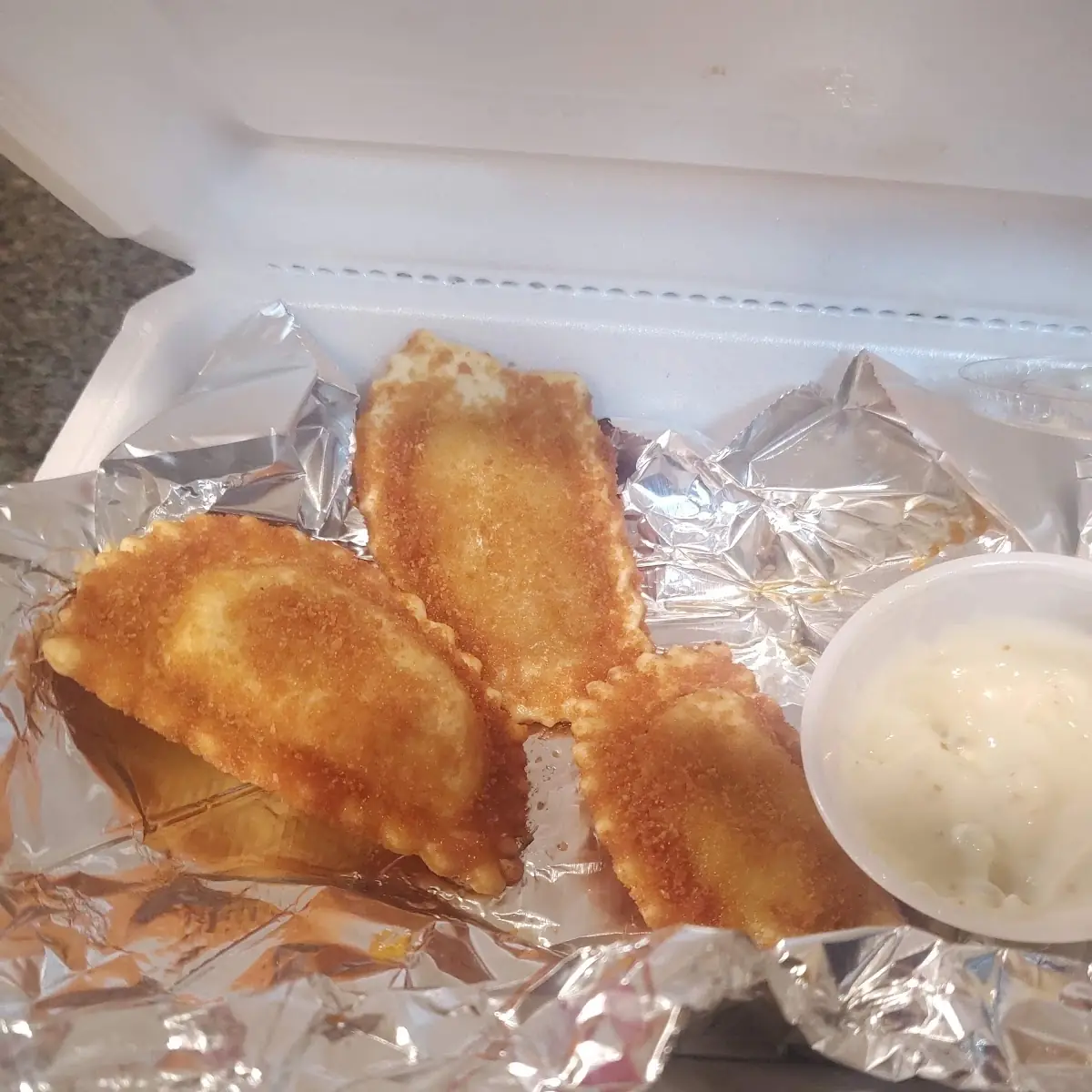 Deep Fried Buffalo Chicken Ravioli