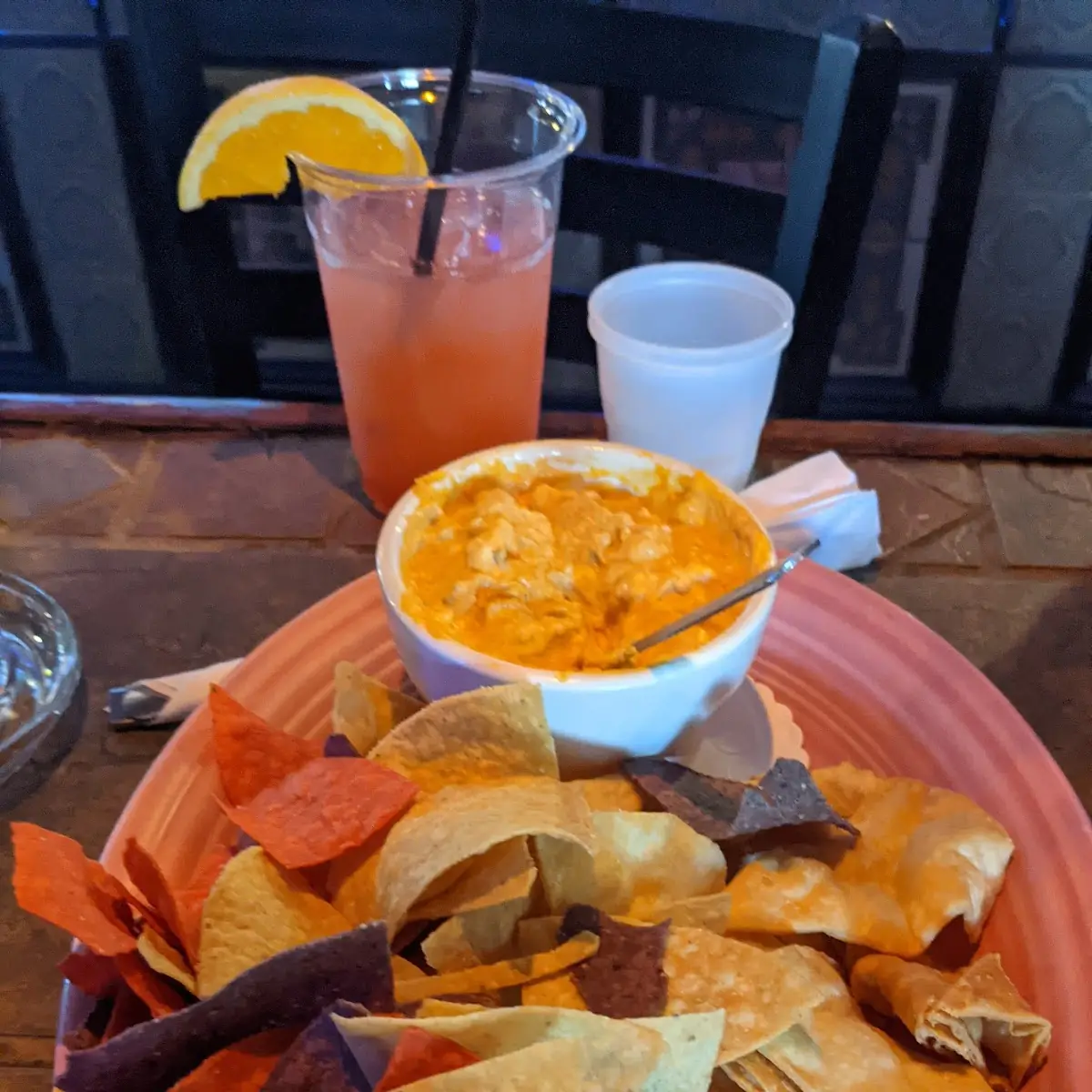 Cheese Dip & Color Tortilla Chips