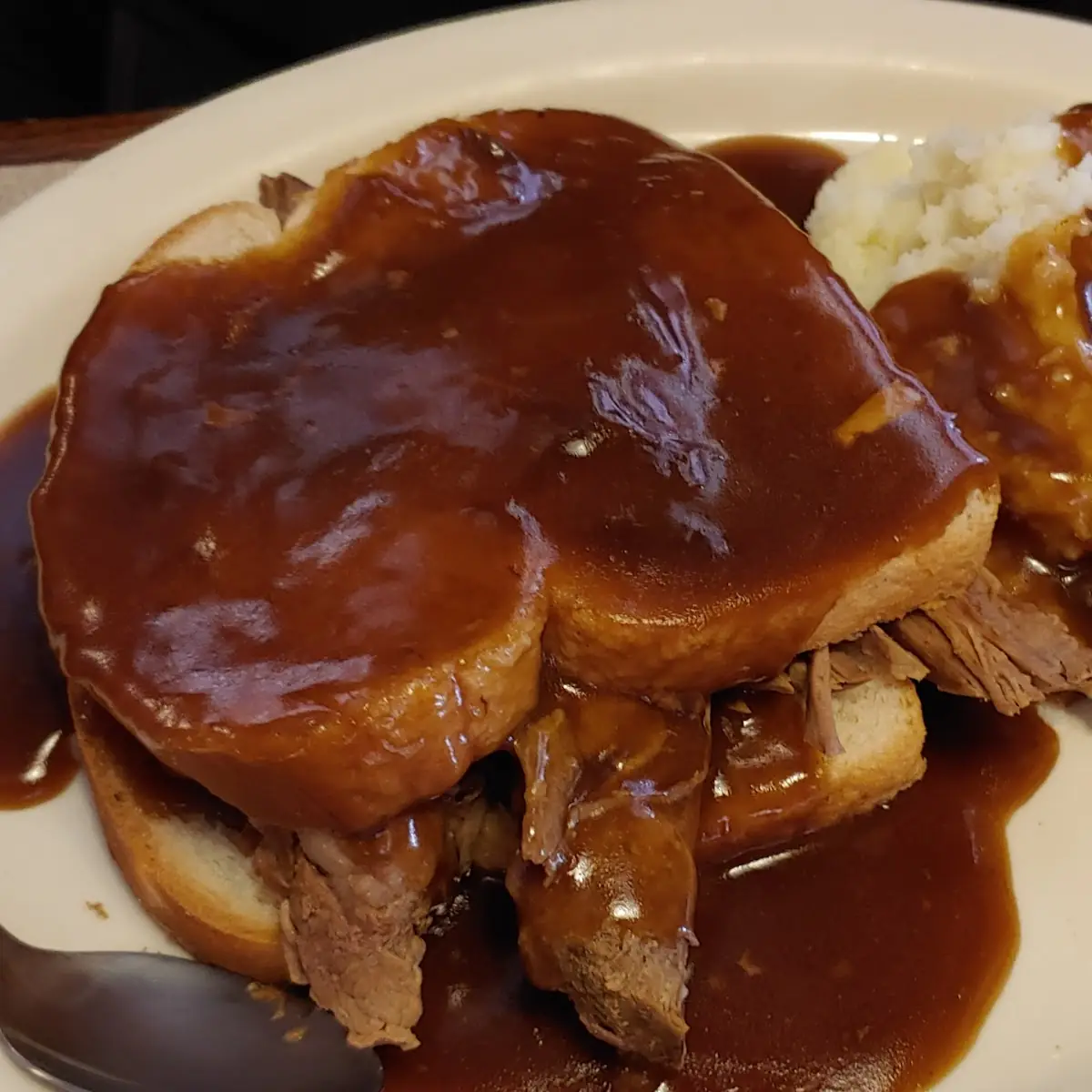 Open Faced Roast Beef