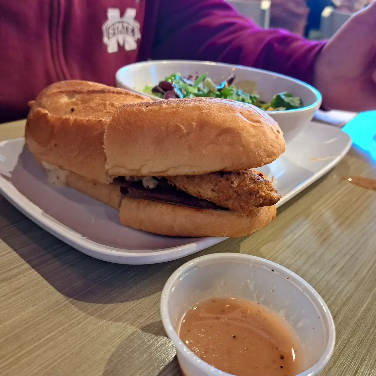 White BBQ with Side Salad