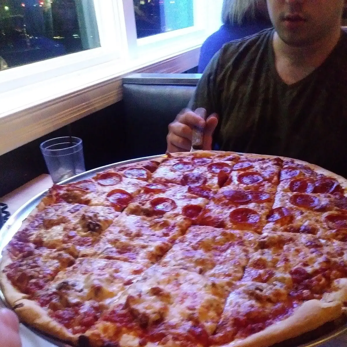 18' Thin Crust Half Sausage & Mushroom and Half Pepperoni