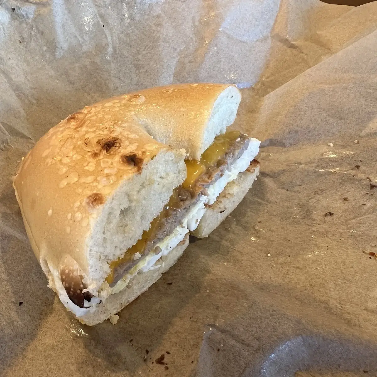 Sausage Egg Cheese Bagel