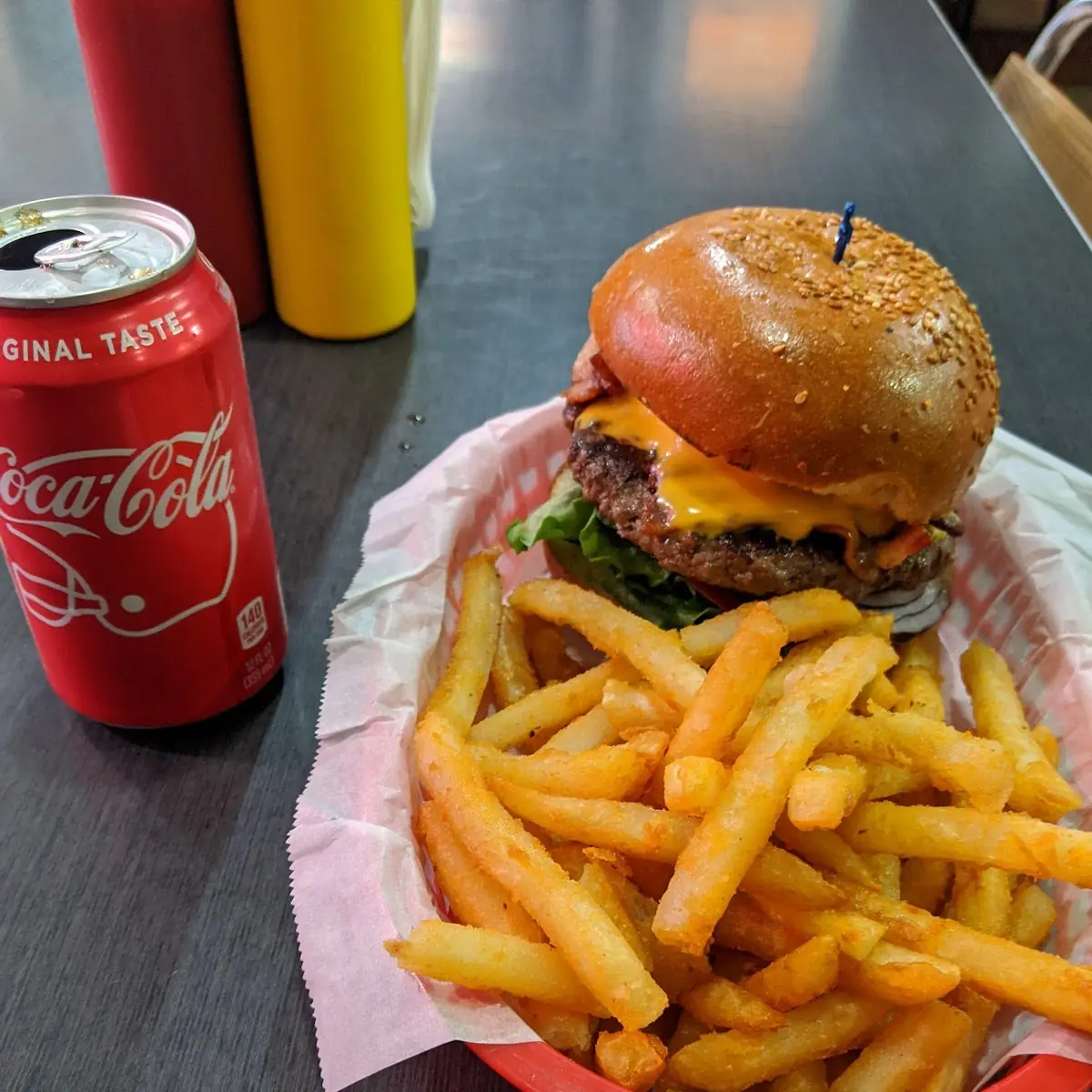 Cheese Burger and Fries