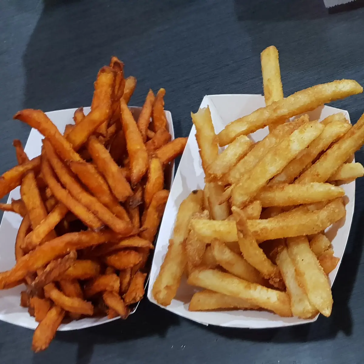 Sweet Potato Fries and Onion Rings