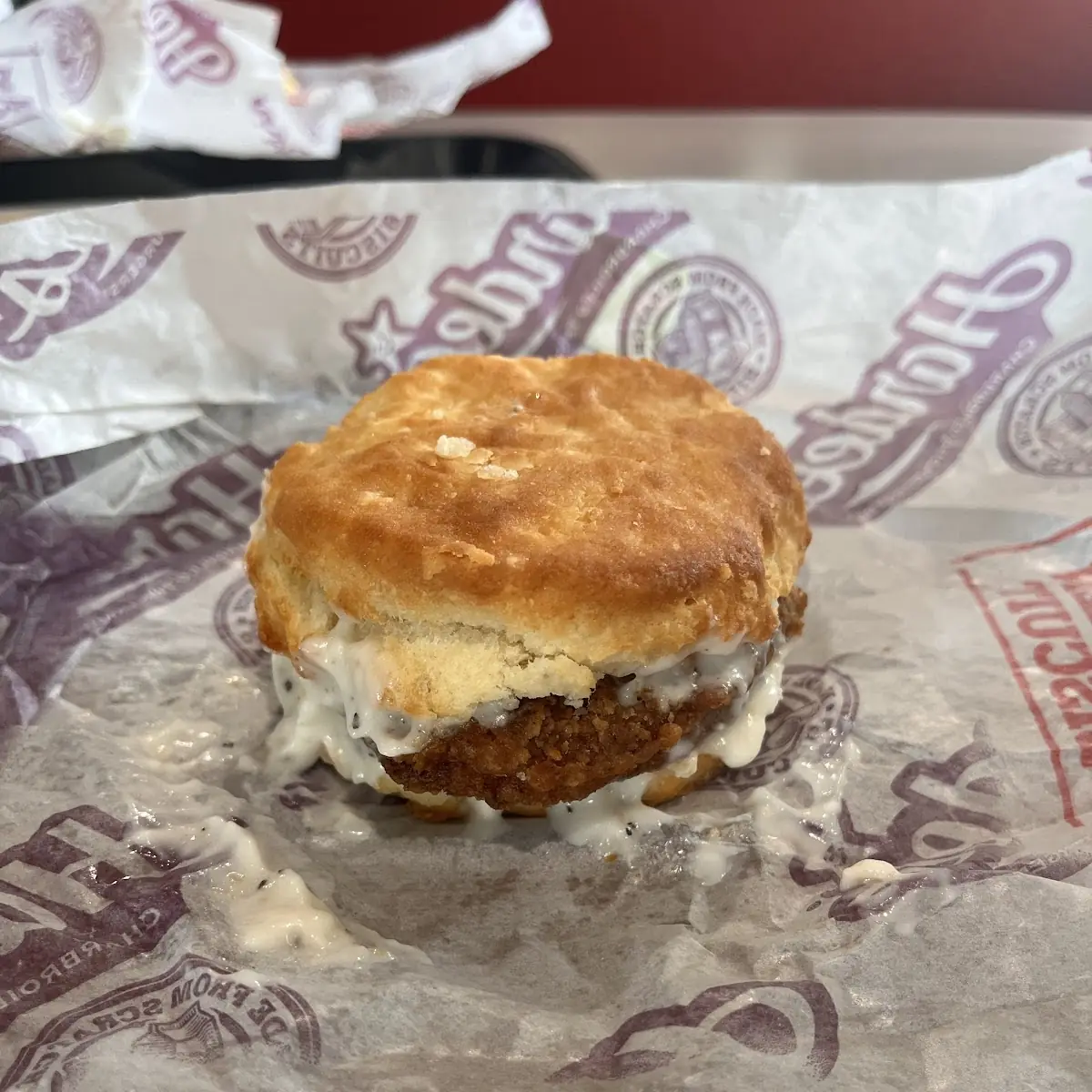 Pork Chop Gravy Biscuit