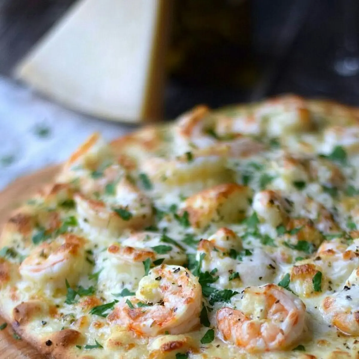 Shrimp Alfredo Pizza