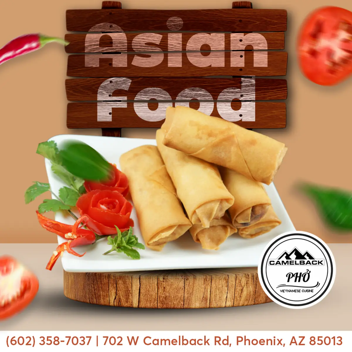 Crispy Egg Rolls 4 Rolls Cha Gio