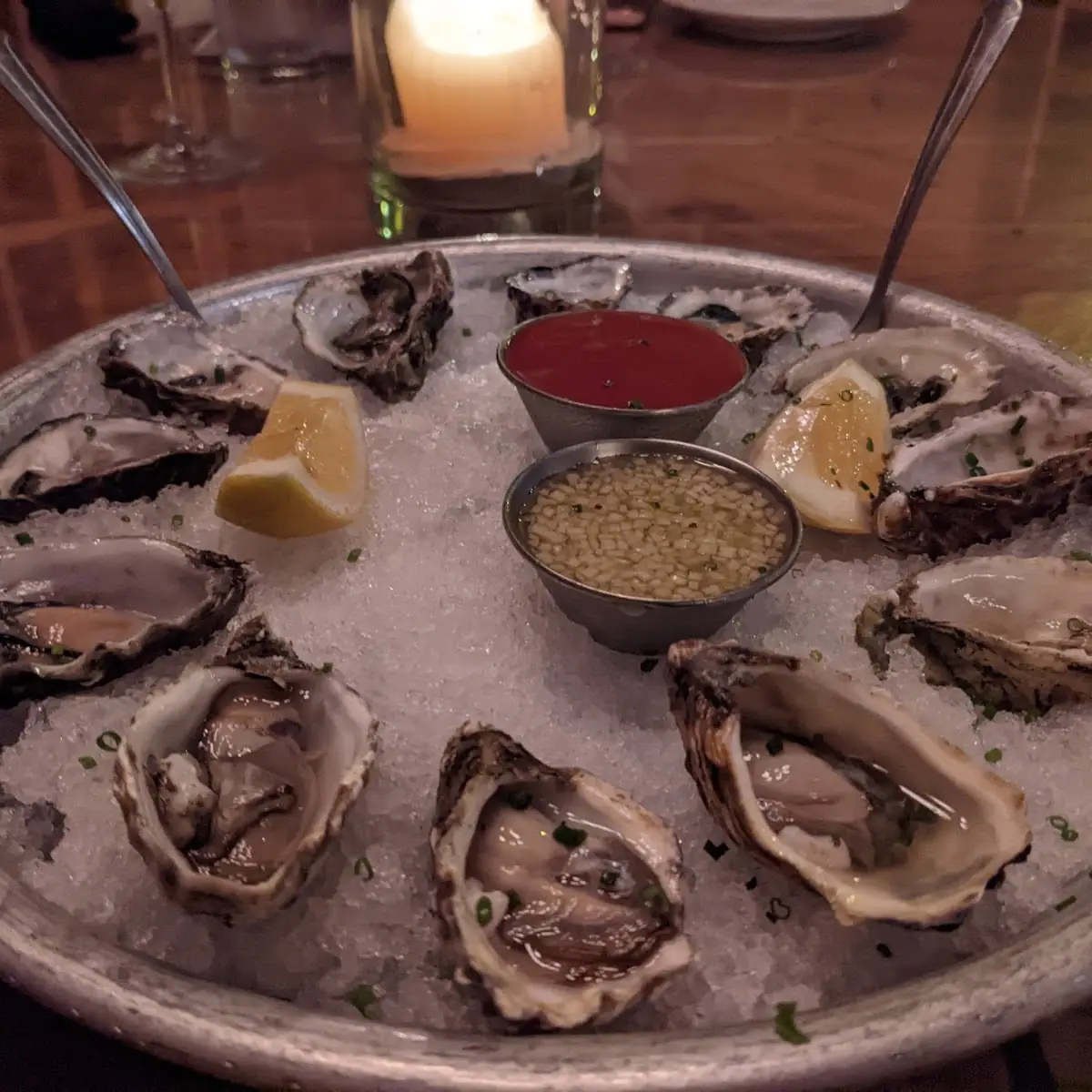 Freshly Shucked Oysters on the Half Shell