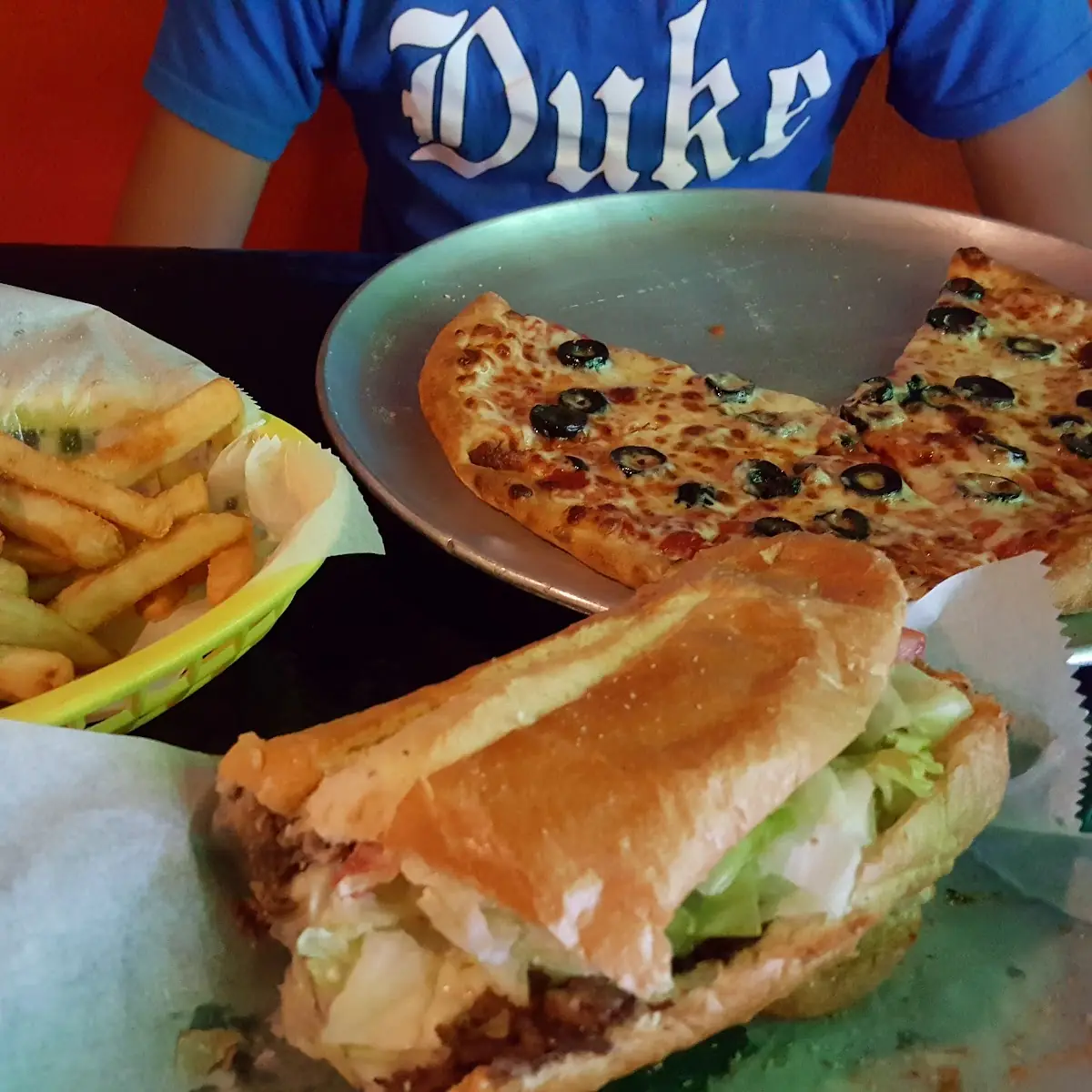 Philly Cheese Steak Sub Pizza & Fries