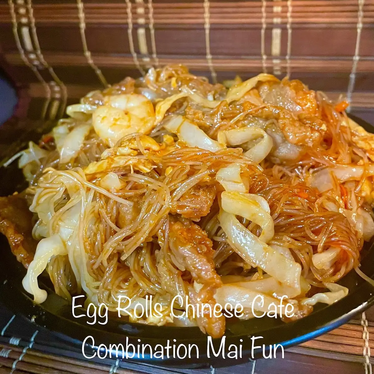 Mai Fun Thin Rice Noodle Shrimp Beef or Combination
