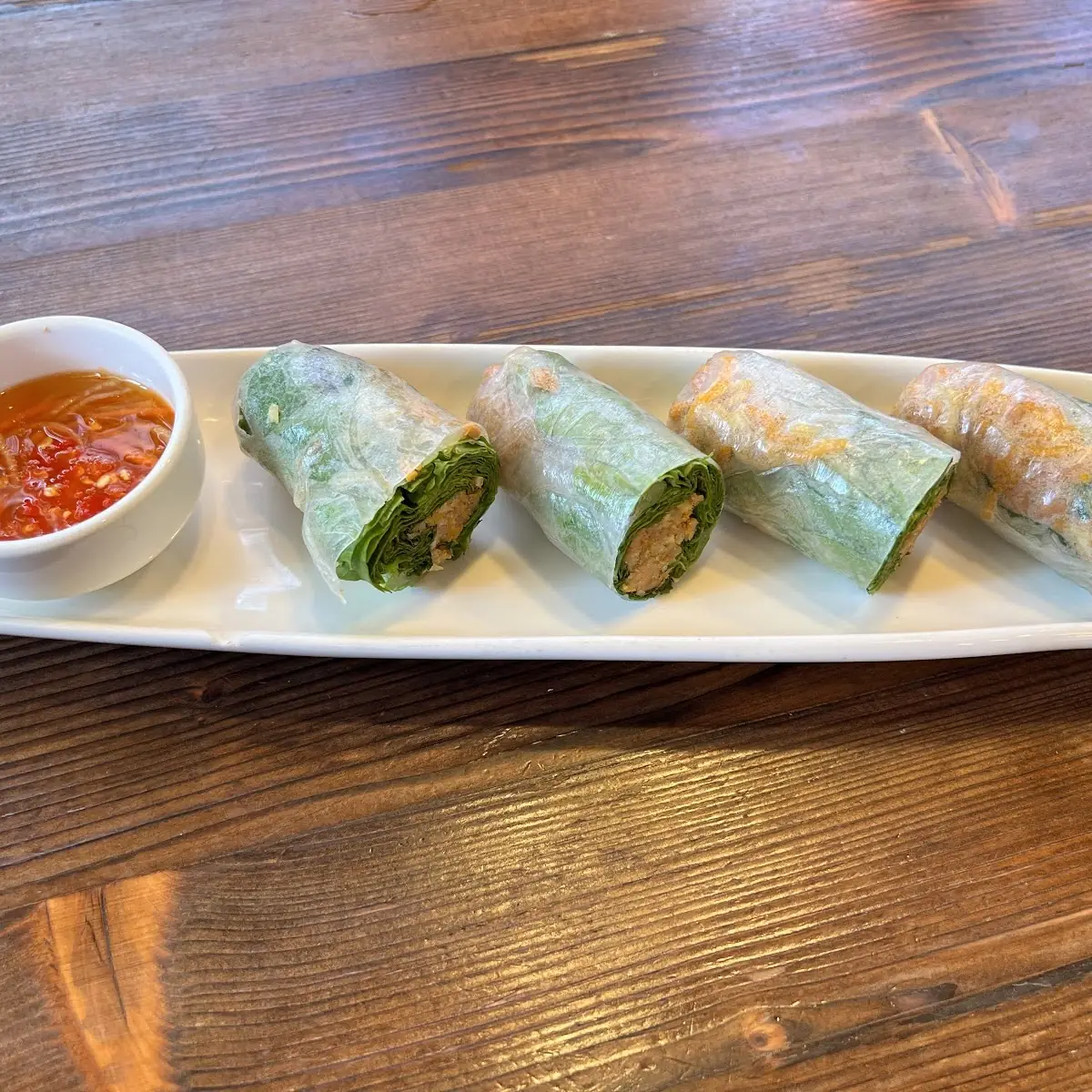 Vegetarian Spring Rolls with Dipping Sauce
