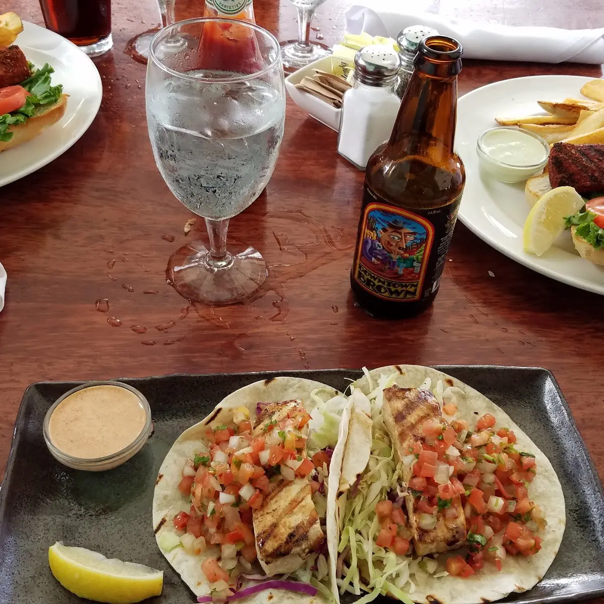 Longboard Lager Battered Fish Tacos