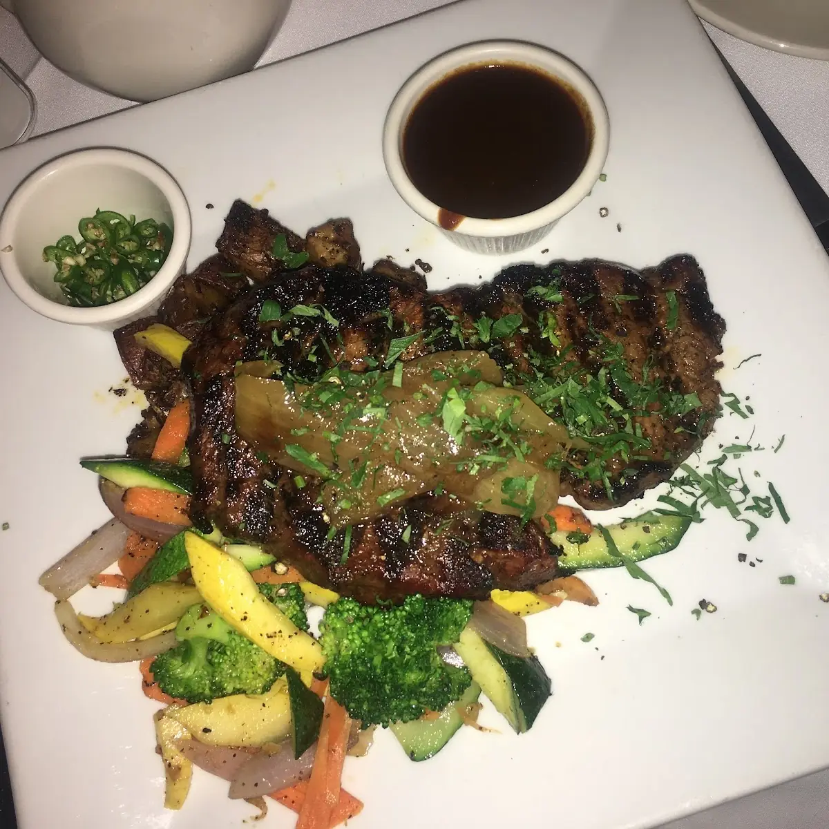 Ribeye with Mixed Veggies and Potatoes