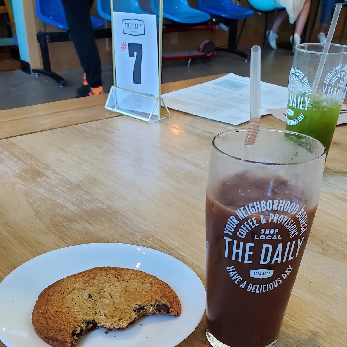 Chocolate Chip Cookie and Iced Mocha