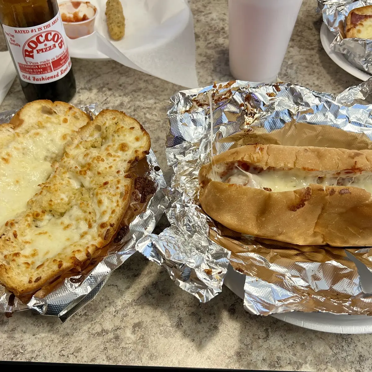 Meatball Sub and Garlic Bread