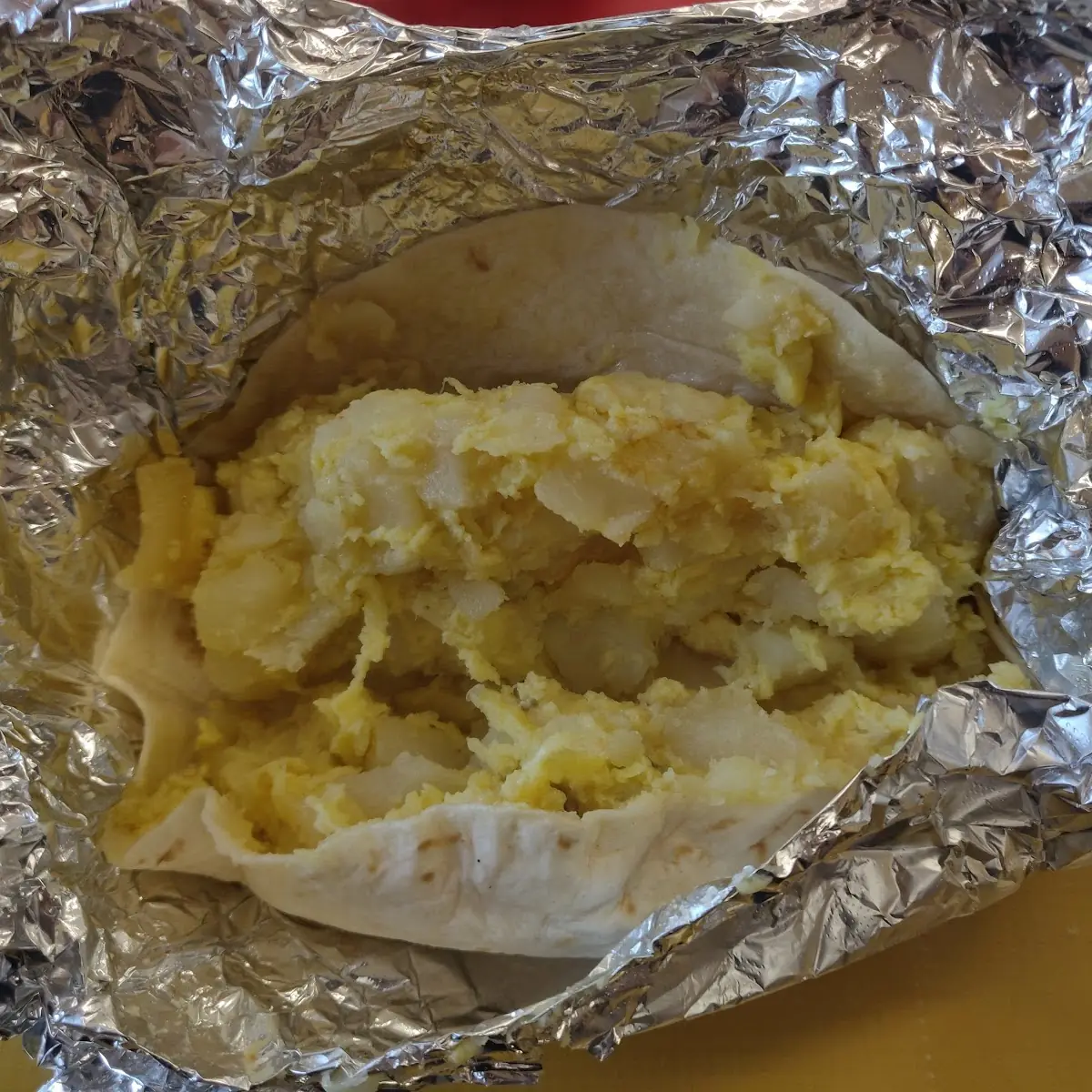 Ham Egg Potato and Cheese Taco