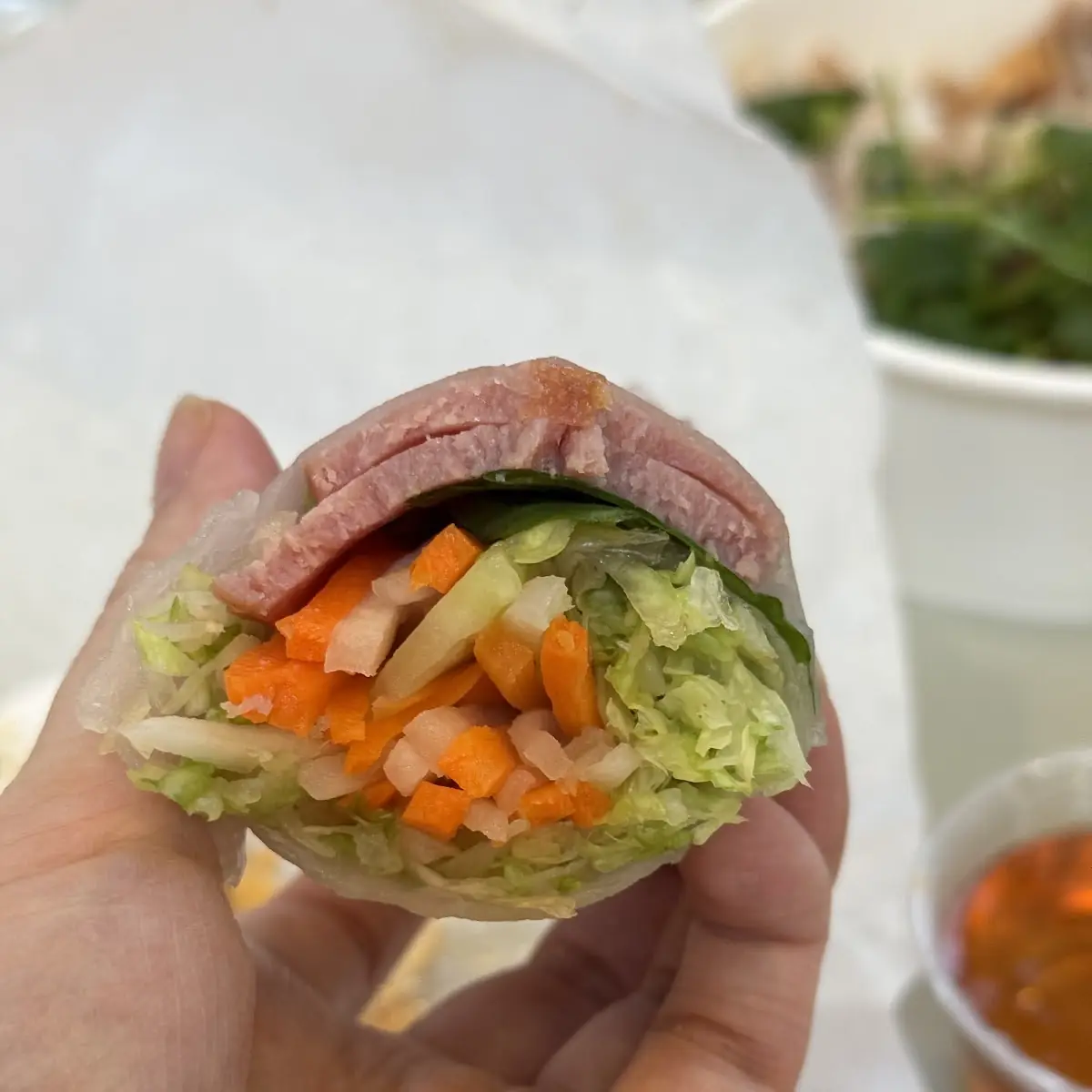 Grilled Pork Patty Springrolls