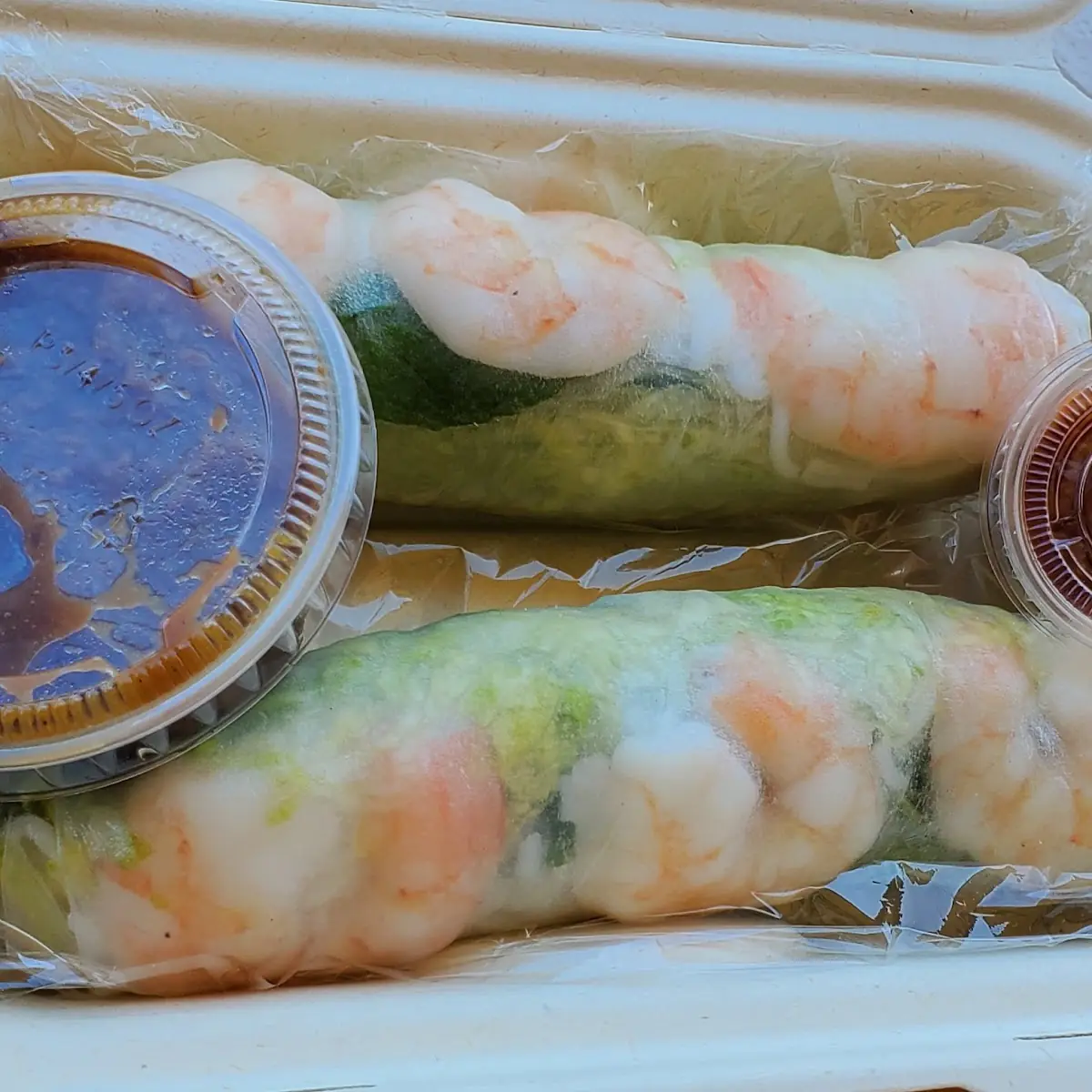 Shrimp Spring Roll with Peanut Sauce and Sriracha