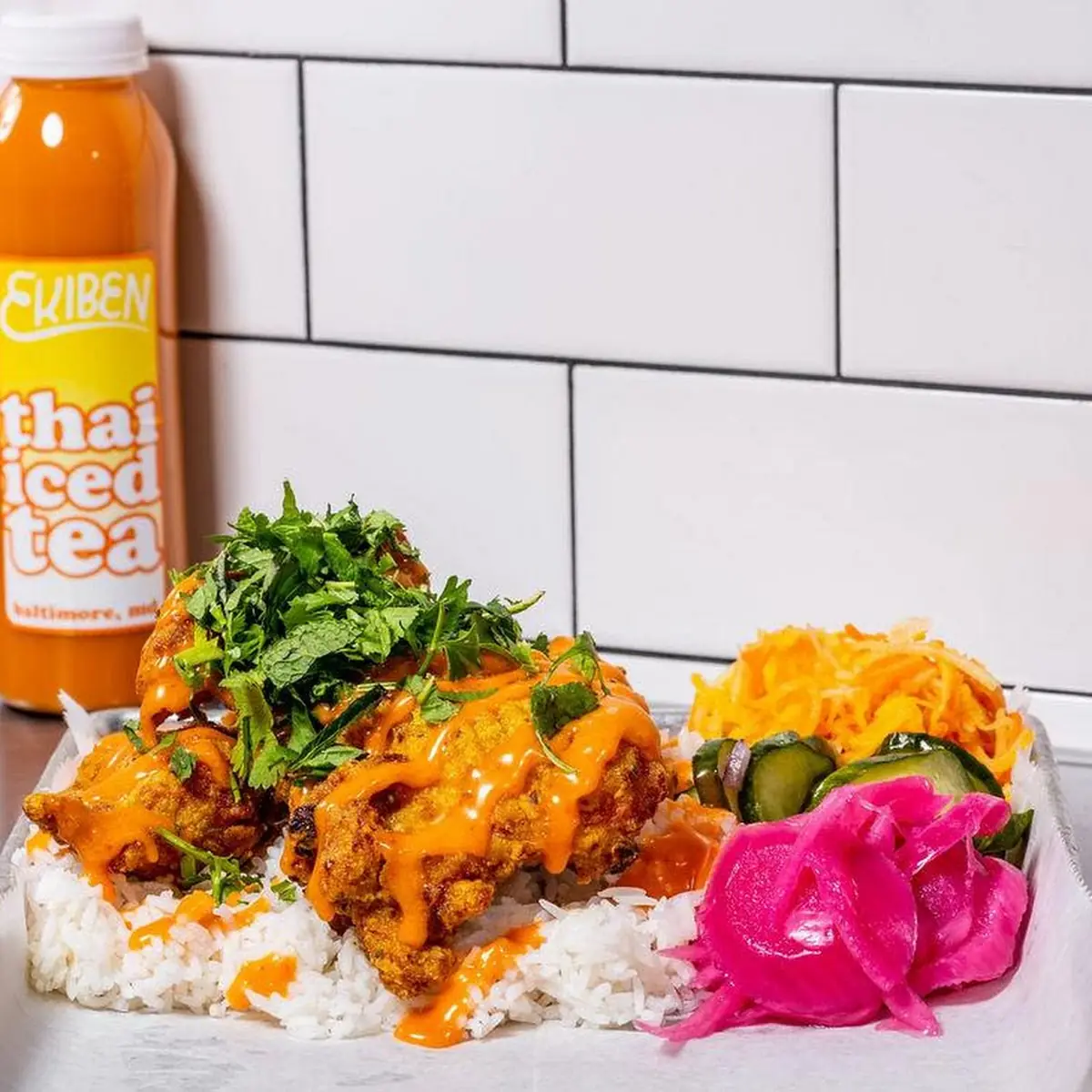 Fried Chicken with Pickled Vegetables