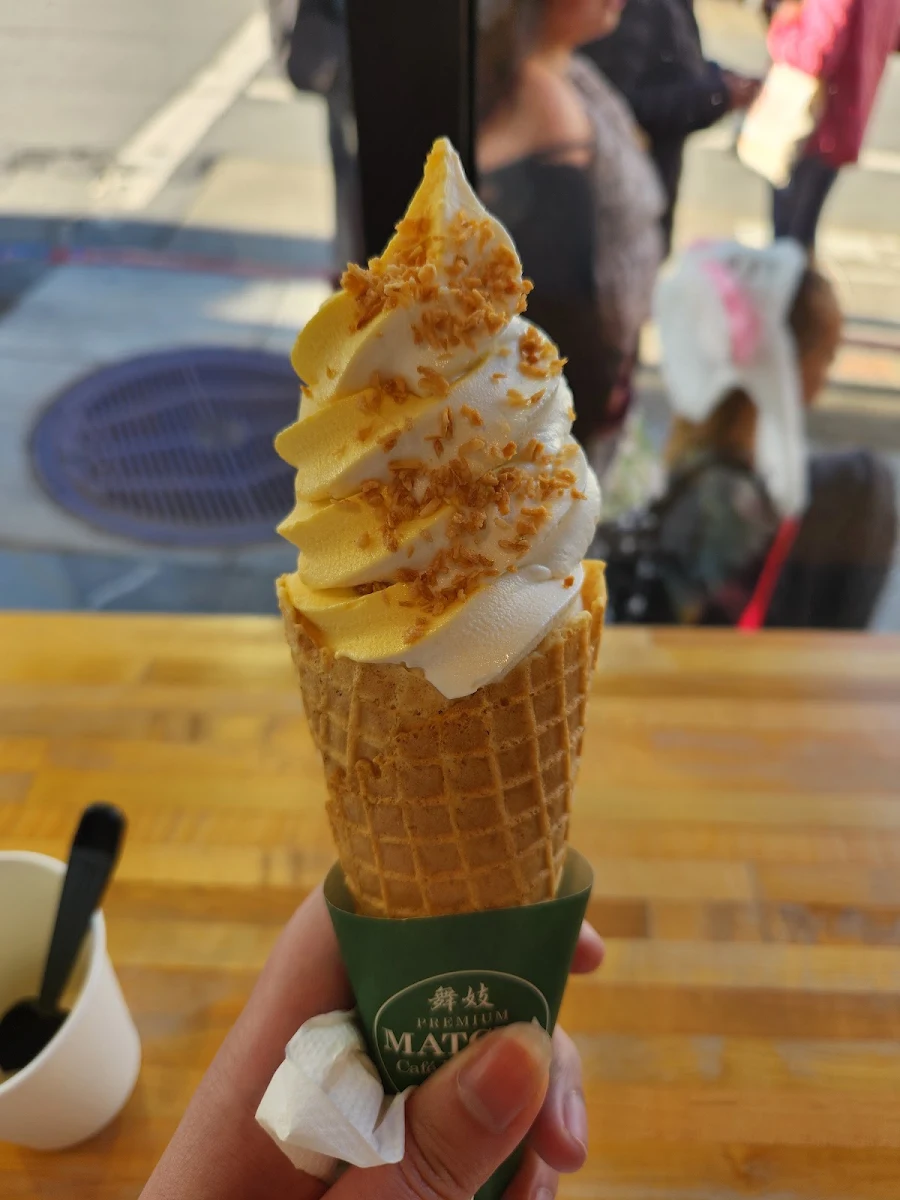 Mango Coconut Soft-Serve Cone