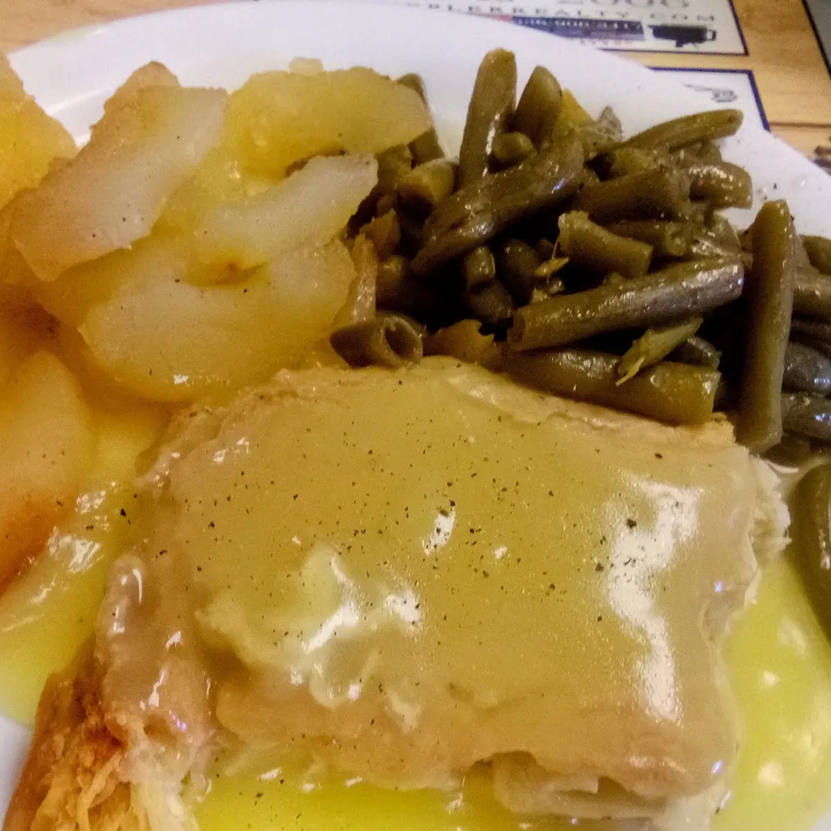 Chicken Pie Stewed Apples & Green Beans