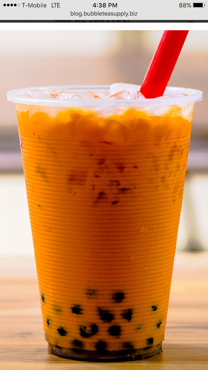 Thai Tea Bubble Tea Smoothie