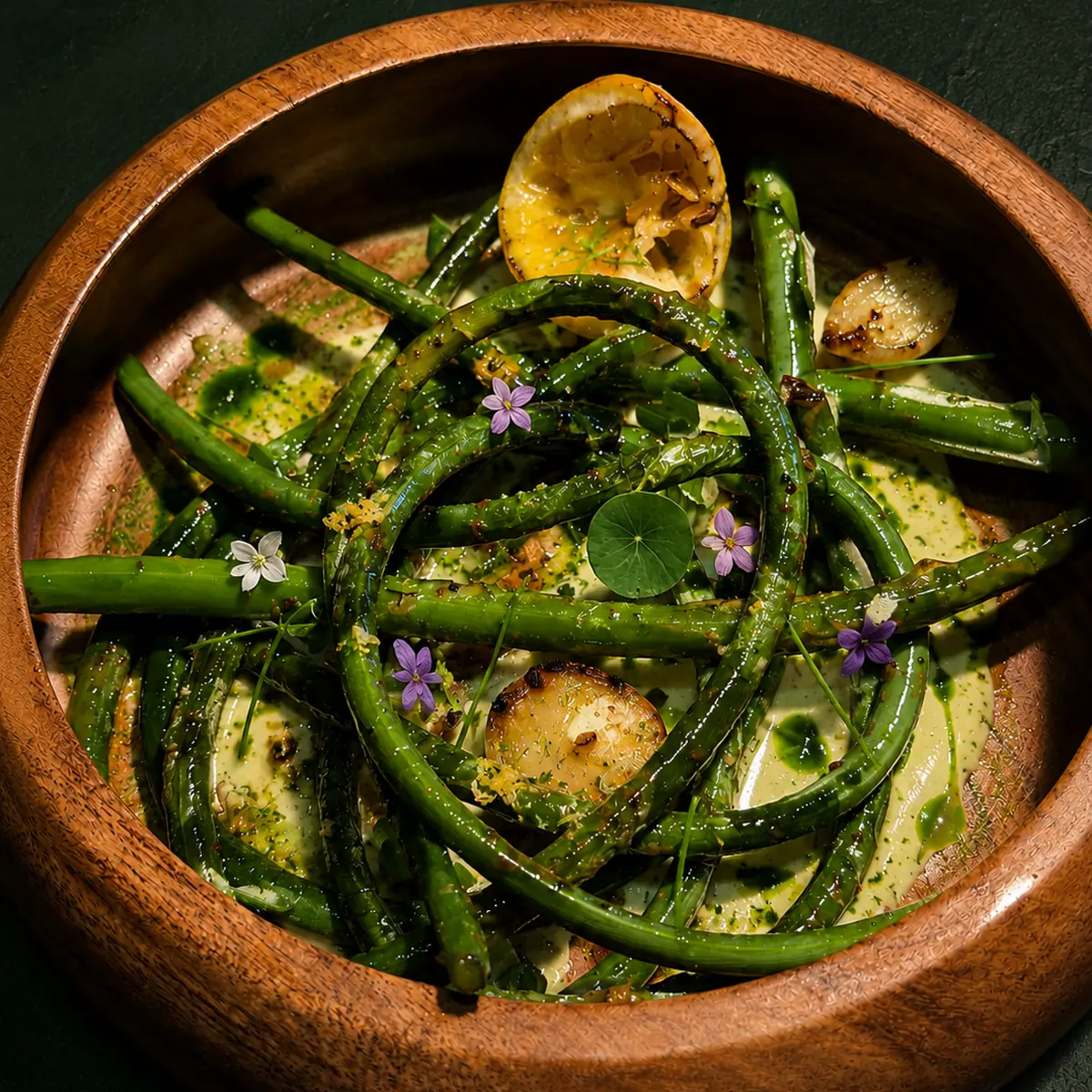Grilled Vegetables in Truffle & Honey Wine Sauce