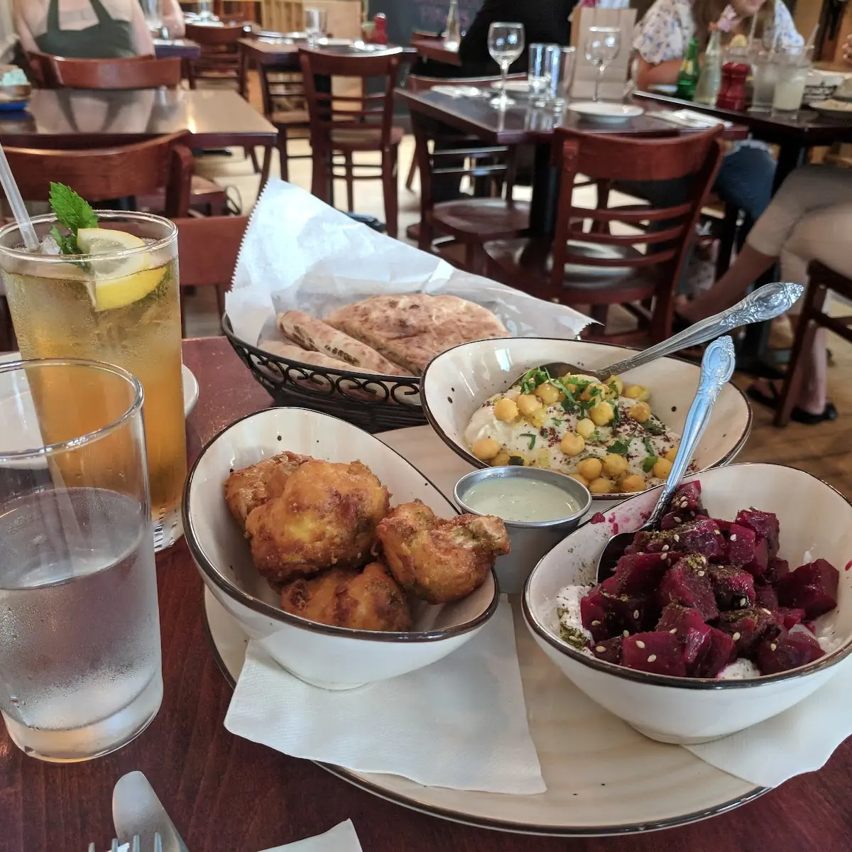 Beets Hummus & Fried Cauliflower