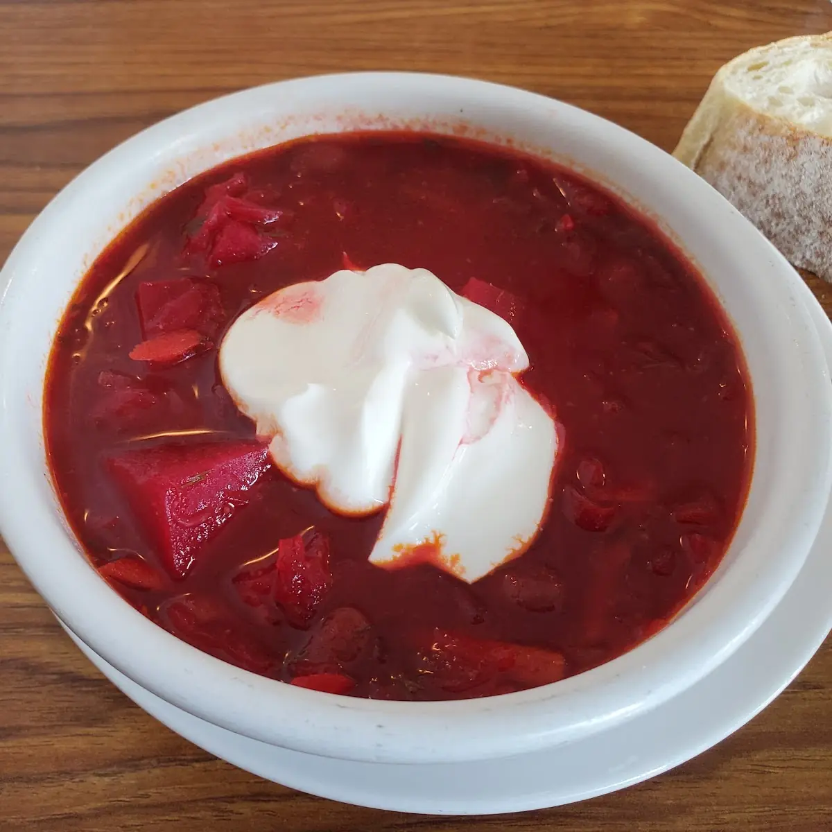 Red Vegetable Soup Bowl