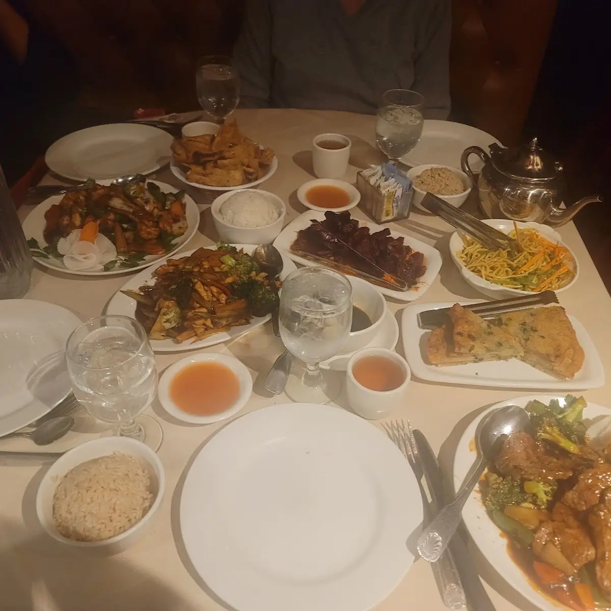 Filet Mignon Shrimp w Vegetables Fried Rice Scallion Pancake Ribs