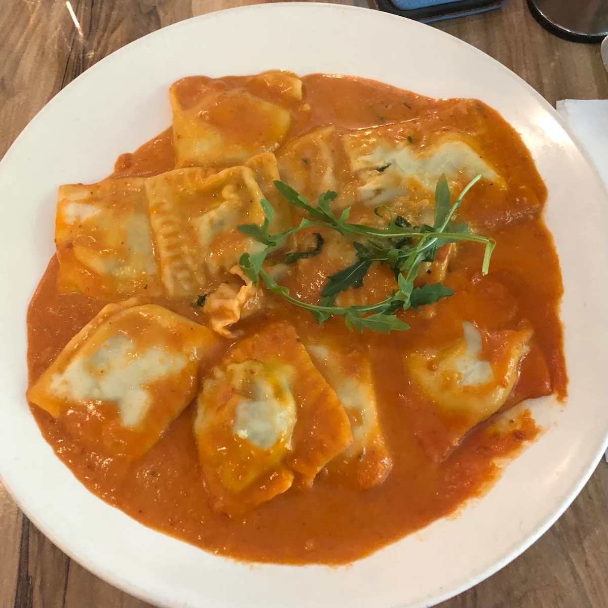 Spinach and Ricotta Ravioli, Tono on Borsari