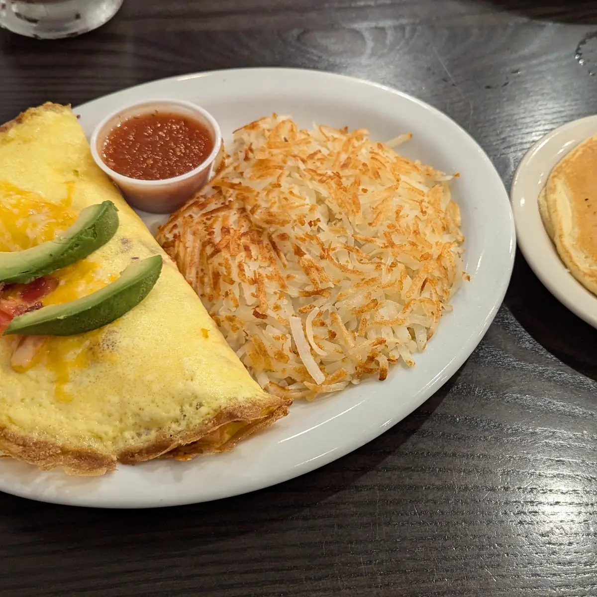 Omelette with Hash Browns
