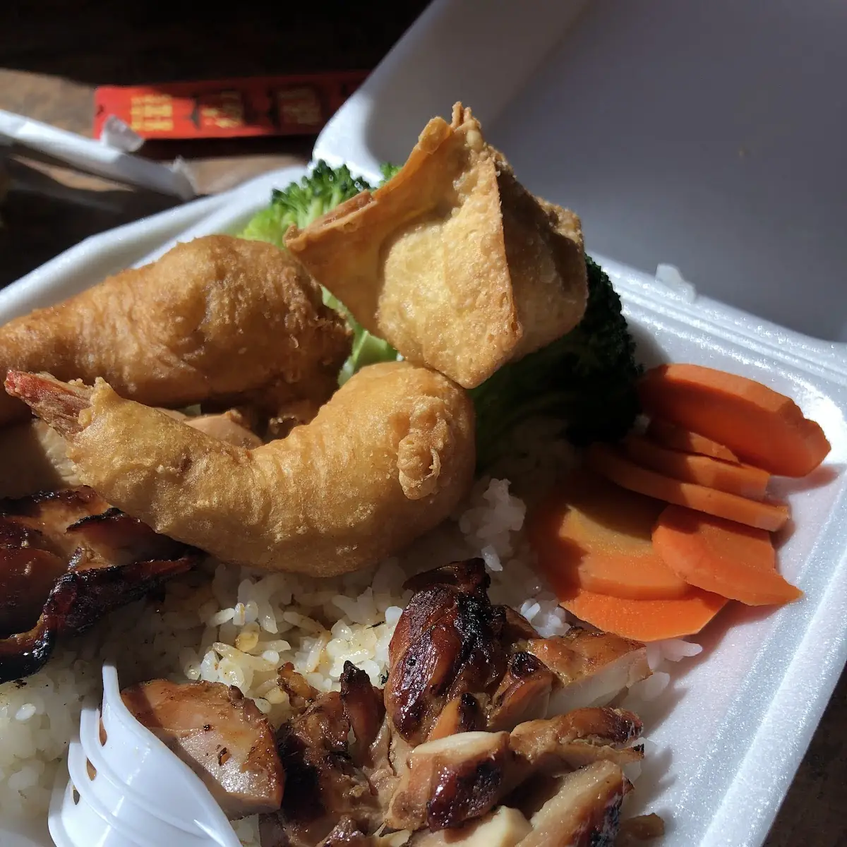 Teriyaki Chicken & Fried Shrimp