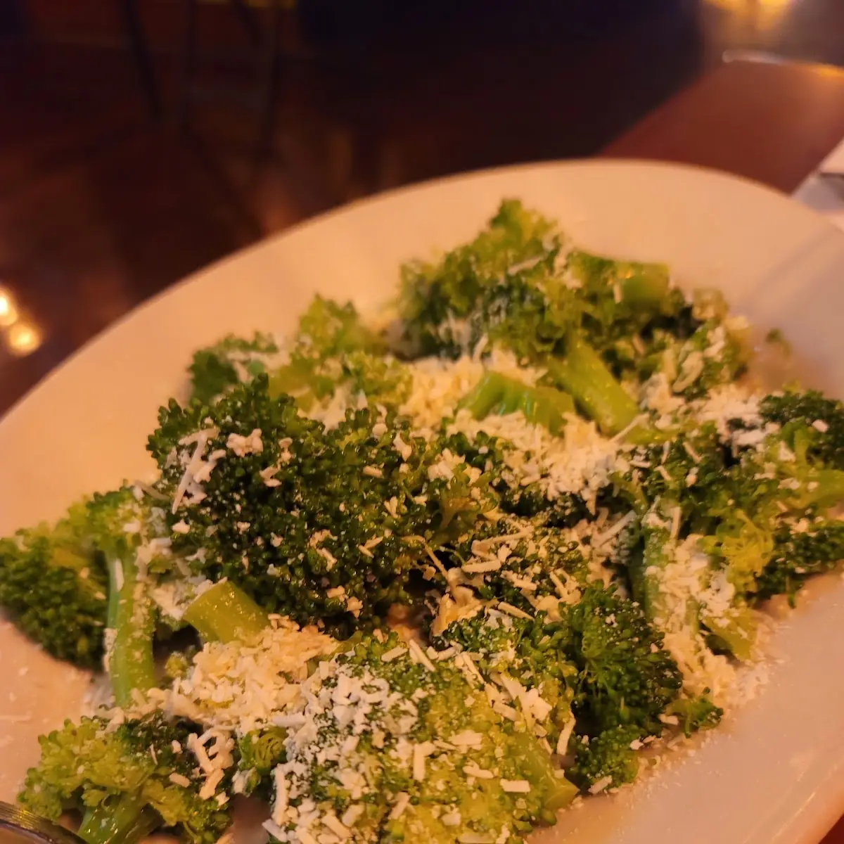 Steamed Broccoli with Mizithra Cheese