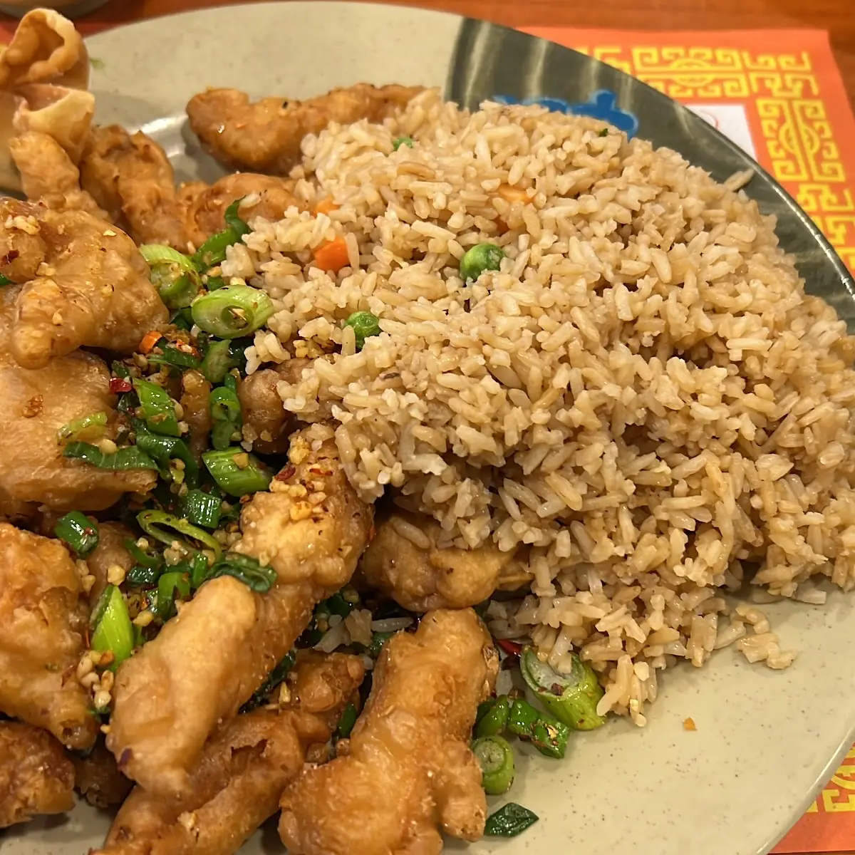 Garlic Pepper Chicken Tenders Fried Rice Crab Rangoon