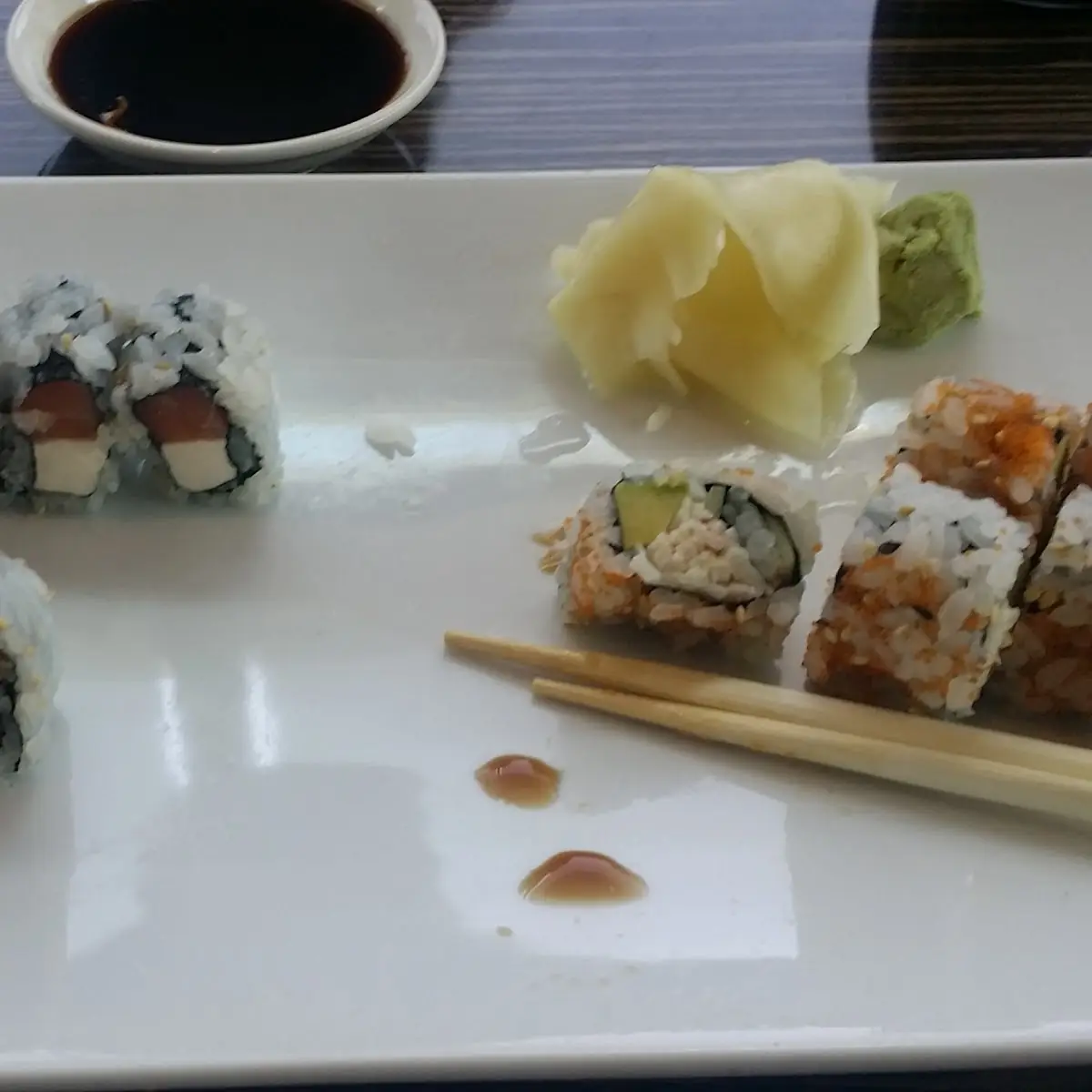 Tuna and California Rolls
