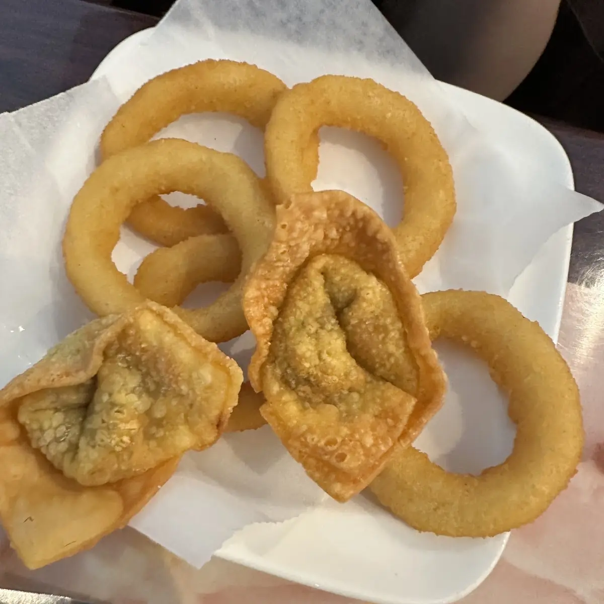 Dumplings and Onion Rings