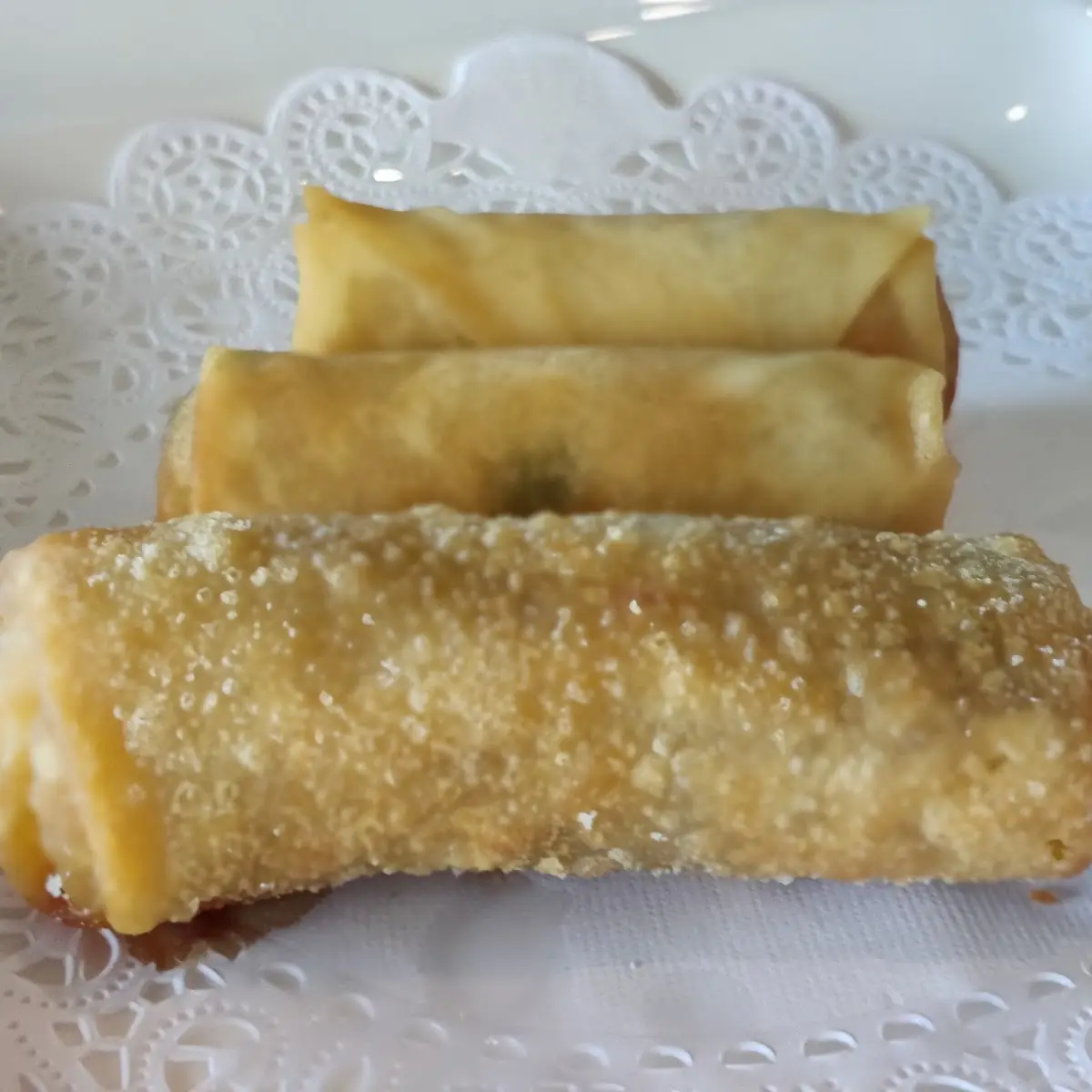 Egg Roll and Two Spring Rolls