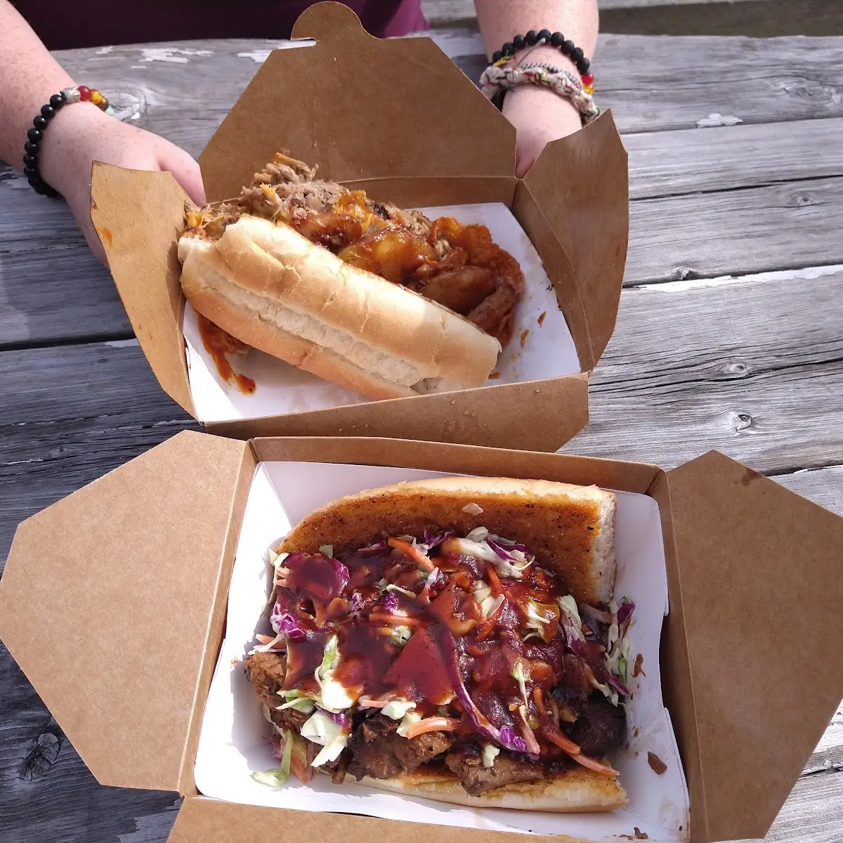 Bethany Sandwich and Burnt Ends Sandwich